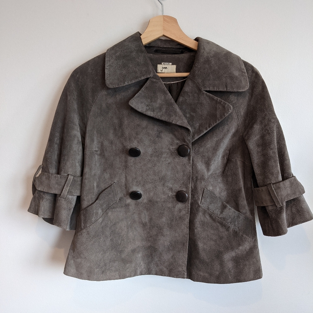 Vintage June Leather + Silk Jacket - Picture 12 of 16